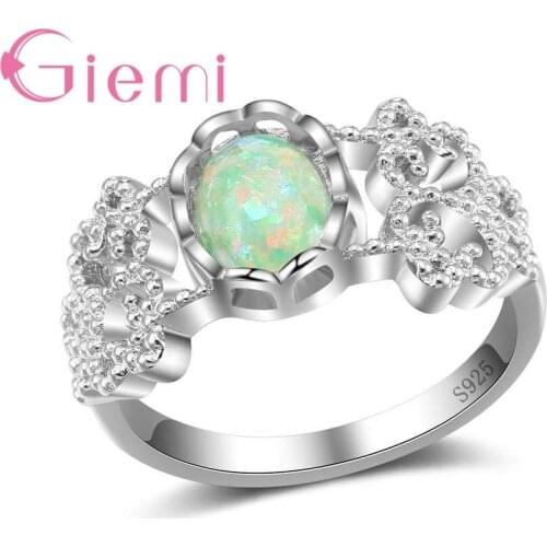 Big Wide Band 925 Sterling Silver Rings with Colorful Opal Stone Paved High Quality Fancy Gifts Engagement Anel for Women