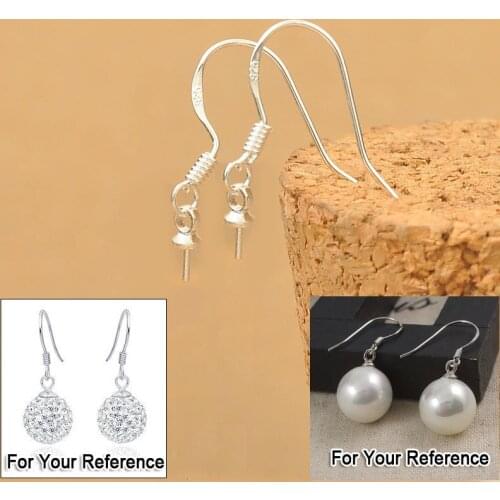 Fast Shipping 200PCS Wholesale Jewelry Making Beads 925 Sterling Silver Accessory Findings Joint Earrings Hook Earwire