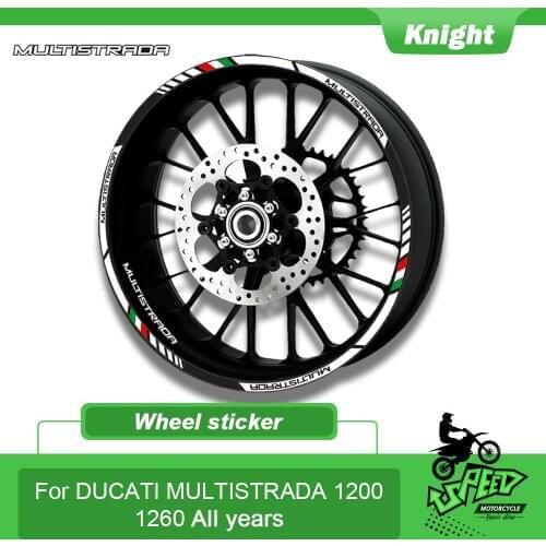 For DUCATI MULTISTRADA 1260 1200 1200 s 17 Inch Thick Edge Outer Rim Sticker Stripe Wheel Decals