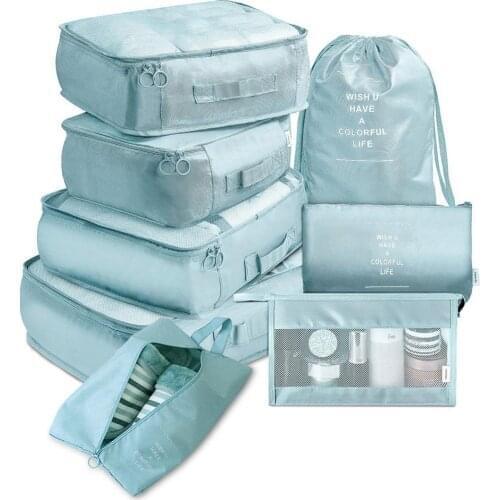 Travel Packing Cubes, Multifunction 8pcs/set Travel Cubes Luggage Organiser Travel Compression Suitcase Bag Travel Essential Bag