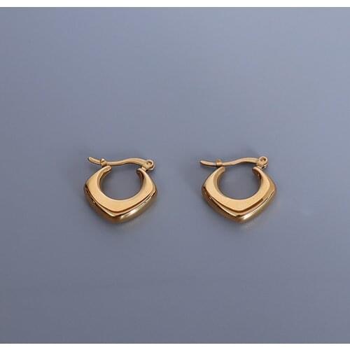 Geometric Prism Square Earrings for Women INS Titanium Steel Korean Fashion Jewelry Statement Accessories Kolczyki Wholesale