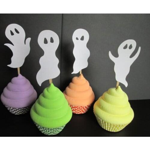 Halloween spooky ghosts Cupcake Baking Supplies Treat Toppers Party birthday Wedding Bridal baby Shower Night food picks