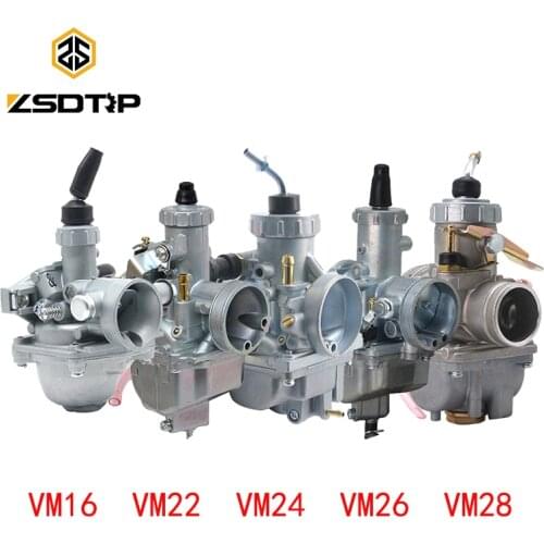 ZSDTRP Mikuni VM16 20 22 26 28 30mm T125 Carburetor 19mm 28mm 30mm 32mm Carb For 110-250cc Dirt Pit Bike ATV Quad Motorcycle