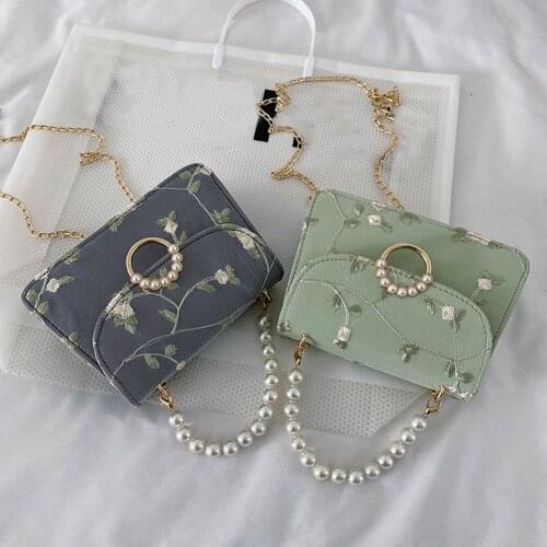 Pearl Leather Crossbody Bags For Women Fashion Luxury Handbags Designer Female Handbags Sling Tote Shoulder Messenger Bag