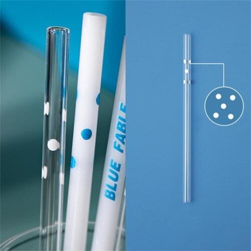 Kitchen Accessories Glass Straws Safe Durable Multi-function Glass Heat Resistant Wide Application Drinking Straws for Home