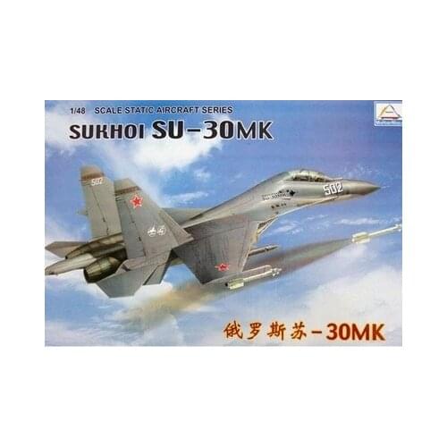 1:48 Russia SU-30MK Fighter Military Assembled Aircraft Model Simulation Modern Bomber Fighter