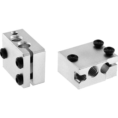 Volcano Eruption Heat Block Hot End For 1.75/3mm Filament V5 V6 Extruder J-Head Heater 3D Printers Part Aluminium Heating Parts