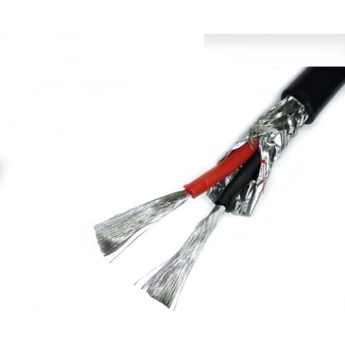 Extra soft silicone shielding wire 2 core 18AWG tin copper core high temperature 200 degrees cable sheath wire