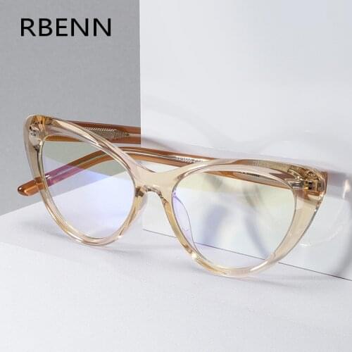 RBENN 2020 New Computer Women Glasses Cat Eye TR90 Anti Blue Light Eyeglasses Blue Light Blocking Gaming Eyewear UV400