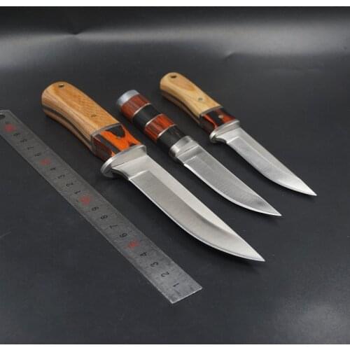 Tactical Knife Fixed Blade Hunting Knife Outdoor Camping Survival Small Straight Knives 440C Steel EDC Self-defense Tools