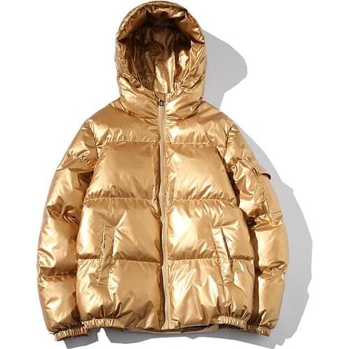 Plus Size M-5XL Winter Cotton Coats Female Thicken Parka Jacket Warm Down Outwear Hooded Glossy Jackets Women Oversize