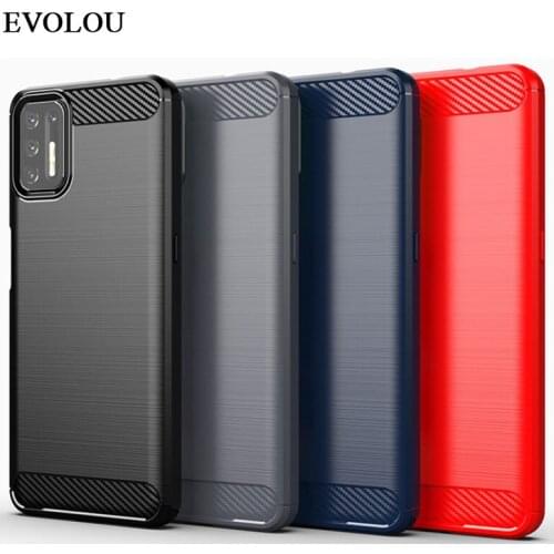 For Motorola Moto G9 Plus Case Silicone Bumper shockproof Brushed Carbon Fiber Soft Cover for Moto G9 Play Phone Cases