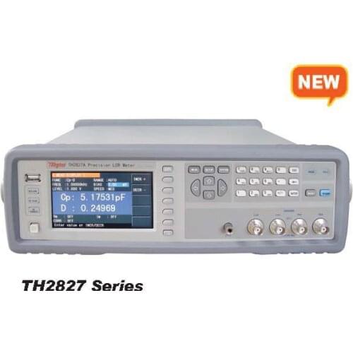 TH2827B Hi-accuracy 0.05% Bench LCR Meter 20Hz-500KHz Transformer Test Built-in DC Bias Source Comparator 4.3'' TFTLCD USB