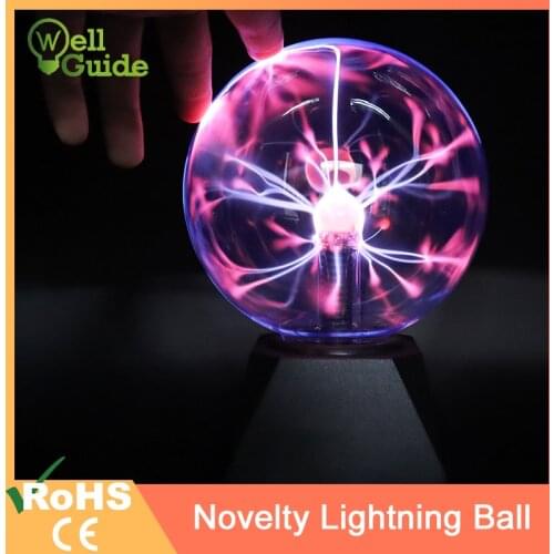 Magic Crystal Plasma Ball Touch led Lamp 3/4/5/6 inch Magic Glass Sphere Novelty led Lighting ball led bulb Plasma Table Lamp