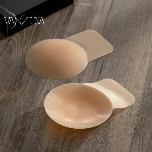 1 Pair Cool Reusable Self Adhesive Silicone Lift Up Breast Nipple Cover Bra Pad Invisible Breast Petals for Party Dress