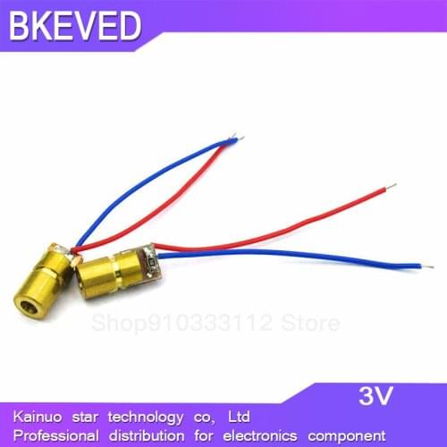 100PCS 3V 650nm 5mW Adjustable Laser Dot Diode Module Red Copper Head laser pointer new