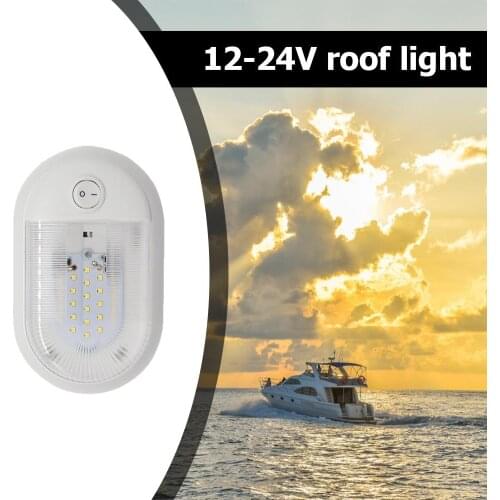 12-24V 24 LED indoor ceiling light with/independent switch for RV marine yacht power-saving high-brightness LED lights