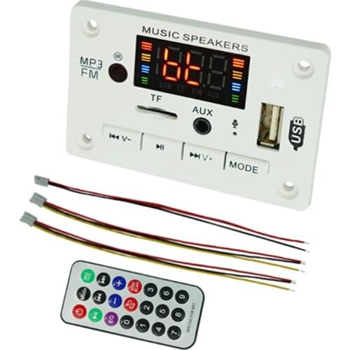 12V MP3 WMA Decoder Board Audio Module USB TF Radio Bluetooth-compatible 5.0 Wireless Music Car MP3 Player With Remote Control