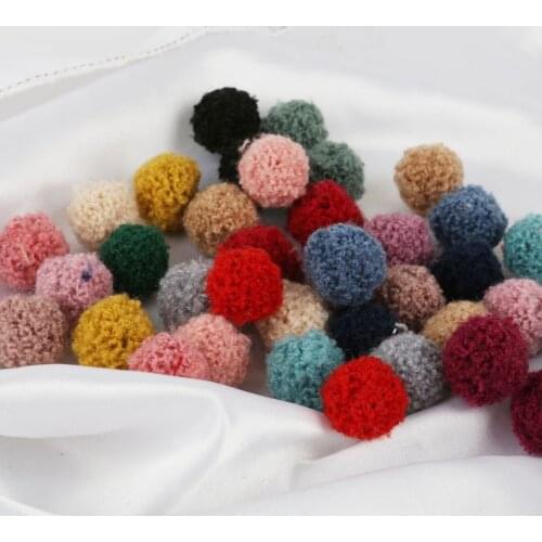 15mm 50 pics/20mm 20 pcs Round Ball Plush Pompom Soft For DIY Kids Toys Wedding Artical Flower Decoration Accessories 18 Colors