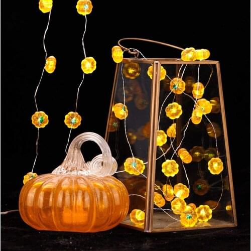 30 LED Lantern Halloween Holiday Lights String Manual DIY Pumpkin Light String Decorative Light String Home Decoration
