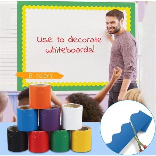5M Bulletin Border Trim Chalkboard Border Paper Roll School Classroom Wall Decor Wallpaper Decoration Wall Sticker Decals