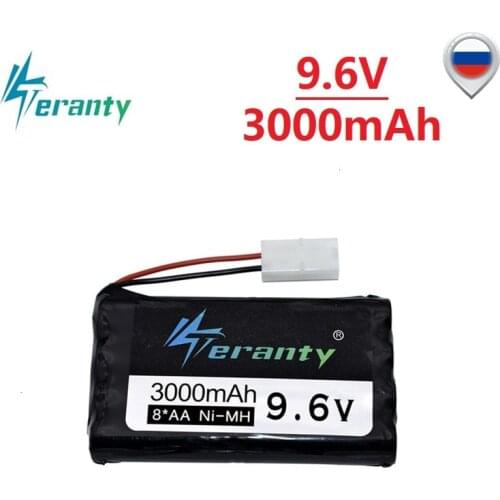 9.6v 3000mah Battery For Rc toys Cars Tanks Robots Guns AA Battery AA 9.6v NiMH Rechargeable Batteries Pack For Rc Boats 1PCS