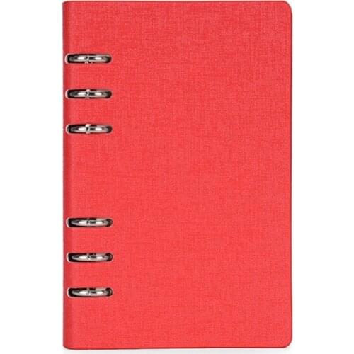 A5/A6 PU Notebook Notepad Loose-leaf Diary Business Journal Planner Agenda Organizer Note Book Binder 6 Holes 24BB