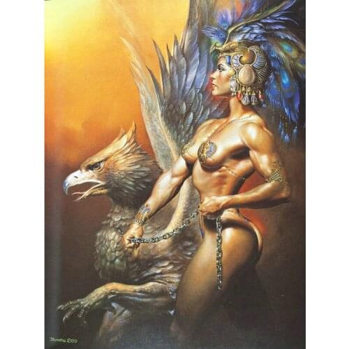 DIY Diamond Painting Woman and eagle 5D Diamond Embroidery Cross Stitch icon Home Decor full square Round drill decoration