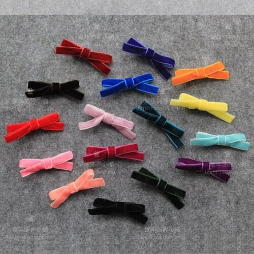 2" velvet Ribbon hairpin,girls hair clip 100pcs