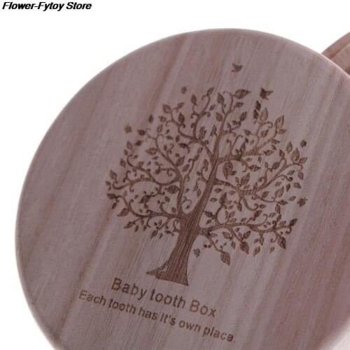Kids Baby Boy Girl Tooth Box Organizer Baby Save Milk Teeth Wood Storage Box Baby Teething Dentes De Leite Organizad