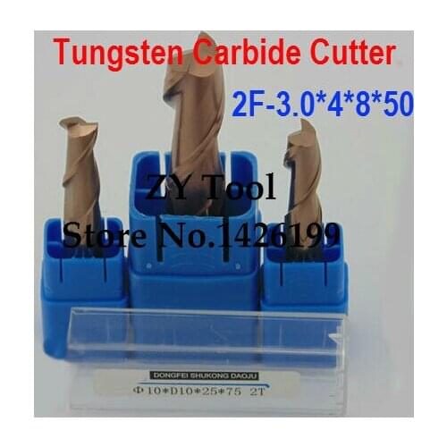 Cnc cutter tool tungsten alloy milling cutter HRC60 2F*3.0*4*8*50,CNC machine, milling machine, CNC milling tools, Nc tool