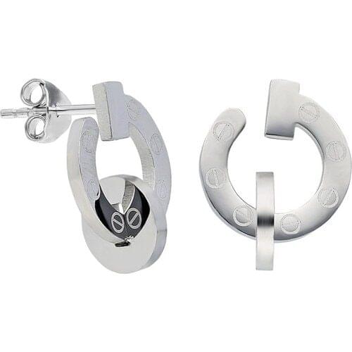 Getss E125 Screw Model Women 'S Steel Earrings