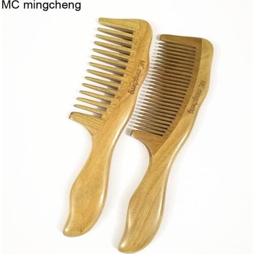 MC Brand 18cm Natural Sandalwood Comb Wooden Massage Combs Hair Styling Care Tools Hairdressing Supplies Wood Hair Brush 3-7