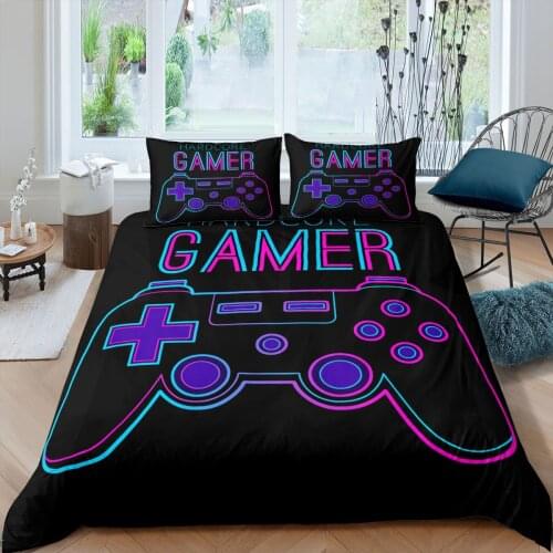 Bedding Set Boys Teens 3D Gamer Console Action Buttons Duvet Cover Bedclothes Home Luxury Housse De Couette Dekbedovertrek 3pcs