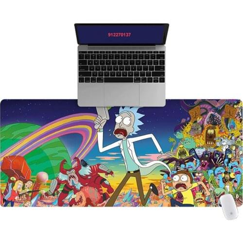 90x40cm XXL Large Cute HD Cartoon Monster Pattern Office Computer Desk Mat Laptop Cushion Desk Non-slip Mat Gamer Mousepad Mat
