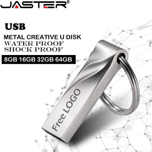 JASTER Usb Flash Drives 64Gb Mini Usb Flash Metalen Pen Sleutel Schijf Logo Pendrive Stick Flash Geheugenkaart 32 Gb /8 Gb/4 Gb