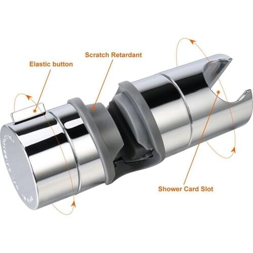 Shower Mounting Bracket ABS Plastic Shower Slide Rail Bar Holder Adjustable Clamp Holder Bracket Replacement 2