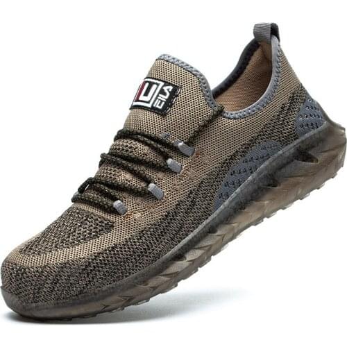 QZ13 Men Work Safety Shoes Anti-puncture Working Sneakers Male Indestructible Work Shoes Men Boots Lightweight Men Shoes Size 48