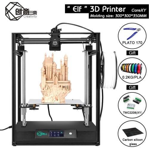 Creativity elf 3Dprinter large size 300 * 300 * 350mm high precision DIY FDM 3D printer kit supports BLTOUCH using TMC2208