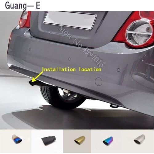 Car stickers cover muffler exterior back end pipe dedicate exhaust tip tail outlet ornament For Chevrolet Aveo 2011 2012-2018