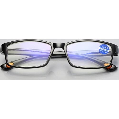 Retro Anti Blue Light Reading Glasses Mens And Womens Drop Resistant Eyeglasses Diopter +1.0 +1.5 +2.0 +2.5 +3.0 +3.5 +4.0