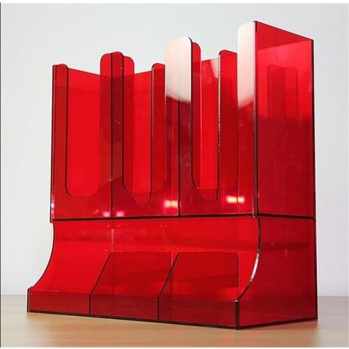 Coffee tea shop disposable plastic cup holder acrylic storage rack for bar desk