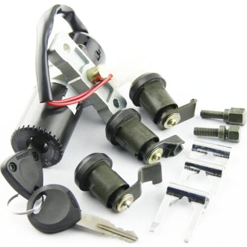 Motorcycle Ignition Switch Petrol Oil Fuel Gas Tank Cap Seat Lock Key Set For Peugeot SV 250 2001-2001 755056 Moto Accessories