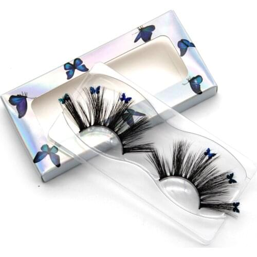Faux Mink 25mm Butterfly Eyelashes With Packaging Boxes Hand Made Full Strip Charming 14/16/18mm Lashes With Butterflys On Them