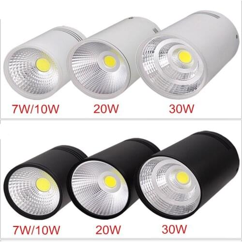 Super Bright Dimmable COB LED downlights surface mounted spot lights 7W 10W 20W 30W COB surface mounted LED Ceiling Panel light