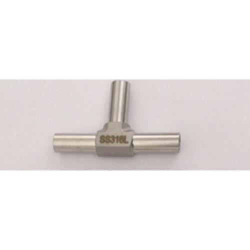 1/8" 1/4" 3/8" 1/2" Pipe OD Auto Butt Welding Tee 3 Ways Connector 316L Stainless Steel Pipe Fitting