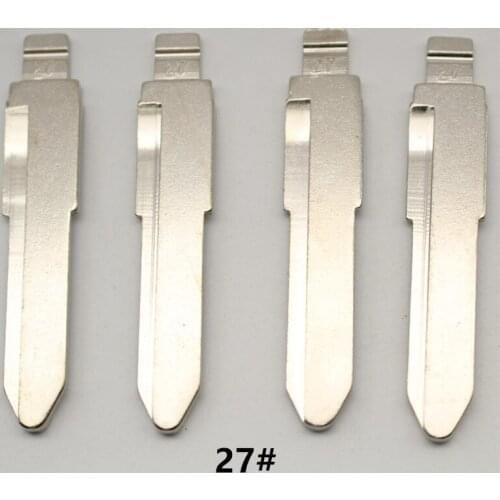 XIEAILI OEM 50Pcs 27# Metal Uncut Flip KD Remote Key Blade For Mazda Mid Slot K342