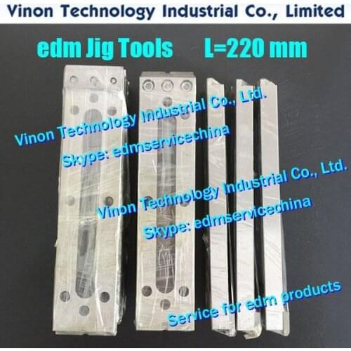 Edm Jig Holer Clamps Fixture L=220x50Wx15tmm, Wire EDM Fixture Board Stainless Jig Tool 220mm Long For Clamping and Leveling