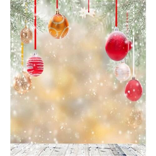 Gold Christmas Tree Photography Background Backdrop 3x5 White Snow Photo Backdrop for Family Photo Booth Camera Fotografia