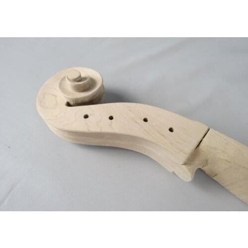 1pcs hand carved maple white cello neck 3/4,great technics,perfect workmanship